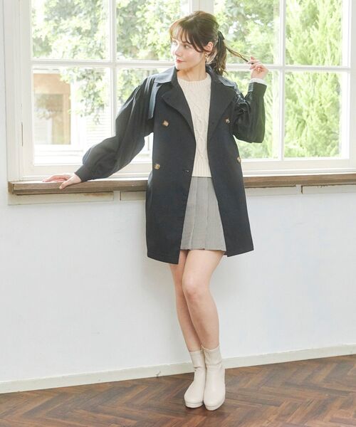 MAJESTIC LEGON（マジェスティックレゴン）の「コンシャスレディトレンチコート（トレンチコート・レディース・ベージュ/ブラック/モカ・MEDIUM/SMALL）」の14枚目の写真