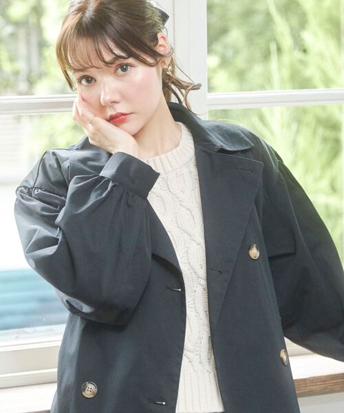 MAJESTIC LEGON（マジェスティックレゴン）の「コンシャスレディトレンチコート（トレンチコート・レディース・ベージュ/ブラック/モカ・MEDIUM/SMALL）」の16枚目の写真