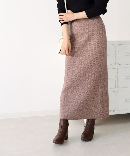 HER CLOSET(ハークローゼット)の「【TwentyThree】フラワー柄ジャガードニットスカート(スカート・レディース・ブラック/モカ/マスタード・FREE)」の21枚目の写真