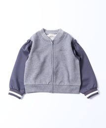 KP（ケーピー）の「サテン袖×裏毛のZIPブルゾン(110-130cm)（ブルゾン・キッズ）」