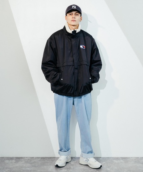 Mark Gonzales（マーク・ゴンザレス）の「【ユニセックス】Mark Gonzales/マークゴンザレス ボアフリース ナイロン リバーシブル スタンドジャケット（ブルゾン・メンズ・ブラック/ベージュ/ネイビー/レッド・M/L/XL/S/XXL）」の9枚目の写真