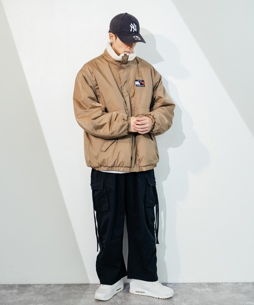 Mark Gonzales（マーク・ゴンザレス）の「【ユニセックス】Mark Gonzales/マークゴンザレス ボアフリース ナイロン リバーシブル スタンドジャケット（ブルゾン・メンズ・ブラック/ベージュ/ネイビー/レッド・M/L/XL/S/XXL）」の16枚目の写真