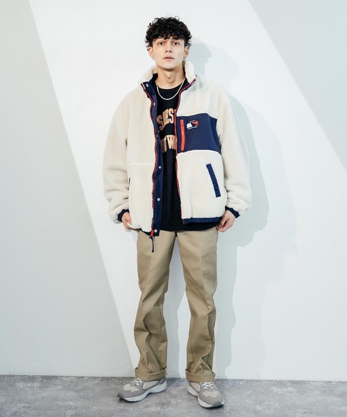 Mark Gonzales（マーク・ゴンザレス）の「【ユニセックス】Mark Gonzales/マークゴンザレス ボアフリース ナイロン リバーシブル スタンドジャケット（ブルゾン・メンズ・ブラック/ベージュ/ネイビー/レッド・M/L/XL/S/XXL）」の20枚目の写真