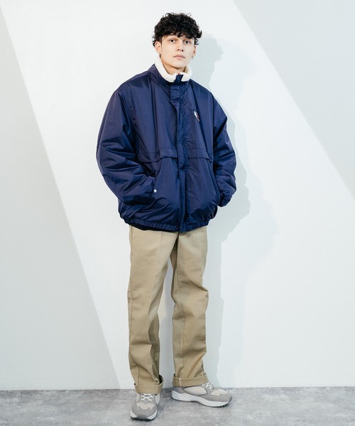 Mark Gonzales（マーク・ゴンザレス）の「【ユニセックス】Mark Gonzales/マークゴンザレス ボアフリース ナイロン リバーシブル スタンドジャケット（ブルゾン・メンズ・ブラック/ベージュ/ネイビー/レッド・M/L/XL/S/XXL）」の21枚目の写真