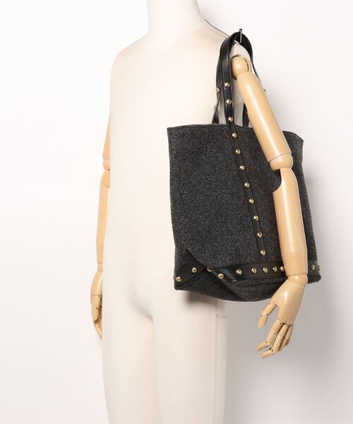 vanessabruno（ヴァネッサブリューノ）の「CABAS MOYEN ++（トートバッグ・レディース・チャコールグレー/ベージュ/ブラウン/ブラック・FREE）」の8枚目の写真