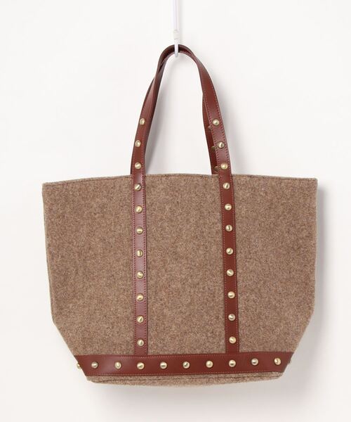 vanessabruno（ヴァネッサブリューノ）の「CABAS MOYEN ++（トートバッグ・レディース・チャコールグレー/ベージュ/ブラウン/ブラック・FREE）」の13枚目の写真