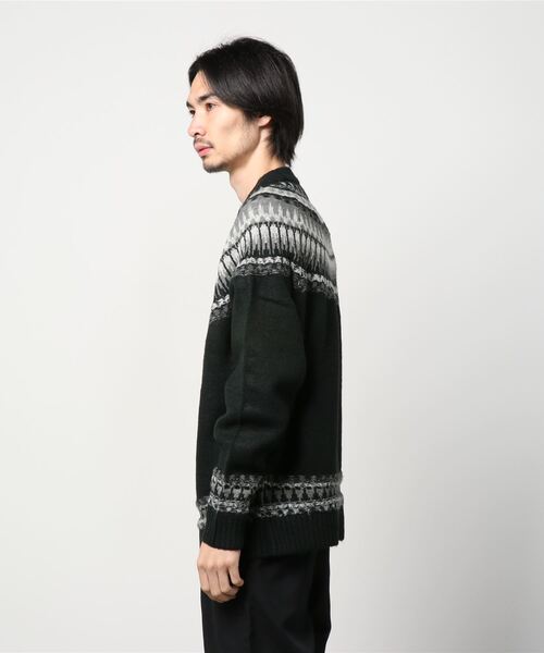 make a ray!（メイク ア レイ！）の「求心柄 ビッグシルエット クルーネックニット（ニット/セーター・メンズ・ブラック/ベージュ/ブラウン/グレー・M/L/XL）」の13枚目の写真