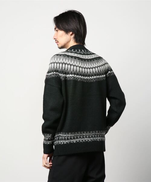 make a ray!（メイク ア レイ！）の「求心柄 ビッグシルエット クルーネックニット（ニット/セーター・メンズ・ブラック/ベージュ/ブラウン/グレー・M/L/XL）」の14枚目の写真