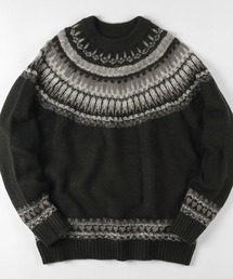 make a ray! | 求心柄 ビッグシルエット クルーネックニット(ニット/セーター)