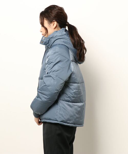 FRP（エフアールピー）の「YUGA  フーディ　中綿ダウン調ブルゾンコート（ダウンジャケット/コート・レディース・ブラック/ブルー/ホワイト/ベビーピンク・XL/M/L）」の7枚目の写真