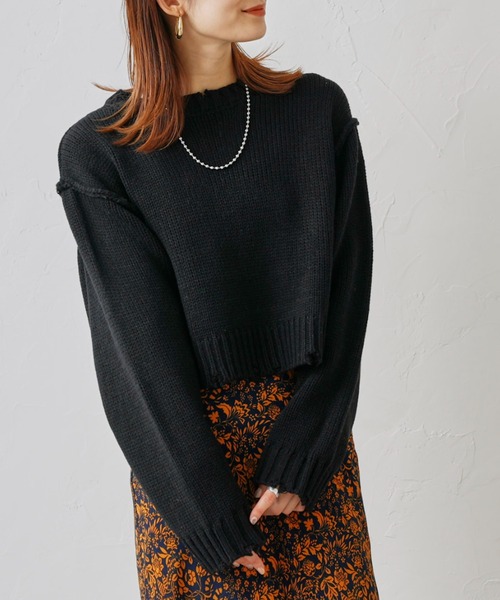 prose verse（プロズヴェール）の「レイヤードダメージニットセット（ニット/セーター・レディース・ベージュ/ブラック/ブルー・FREE）」の7枚目の写真