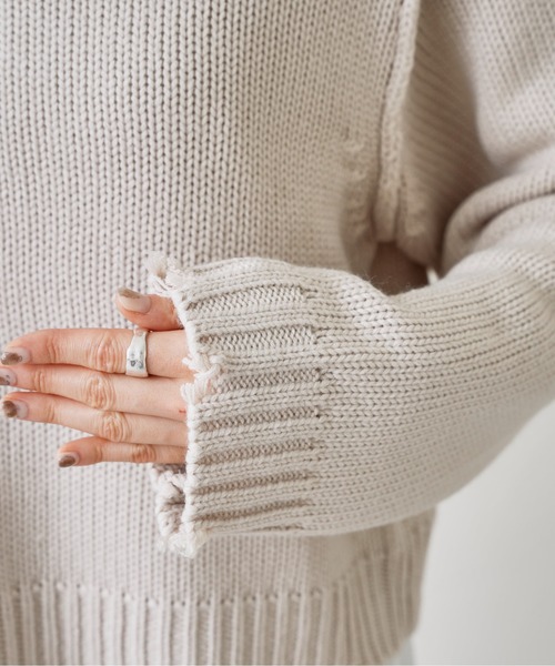 prose verse（プロズヴェール）の「レイヤードダメージニットセット（ニット/セーター・レディース・ベージュ/ブラック/ブルー・FREE）」の9枚目の写真