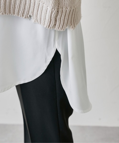 prose verse（プロズヴェール）の「レイヤードダメージニットセット（ニット/セーター・レディース・ベージュ/ブラック/ブルー・FREE）」の11枚目の写真