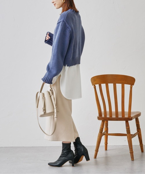 prose verse（プロズヴェール）の「レイヤードダメージニットセット（ニット/セーター・レディース・ベージュ/ブラック/ブルー・FREE）」の17枚目の写真