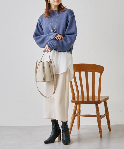 prose verse（プロズヴェール）の「レイヤードダメージニットセット（ニット/セーター・レディース・ベージュ/ブラック/ブルー・FREE）」の18枚目の写真