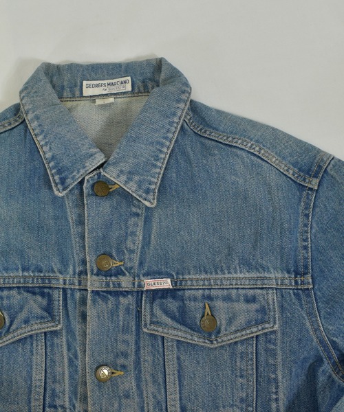 希少 90s vintage GUESS ゲス デニムジャケット 短丈 古着 GUESS】 デニムジャケット 90s 古着 | S.O