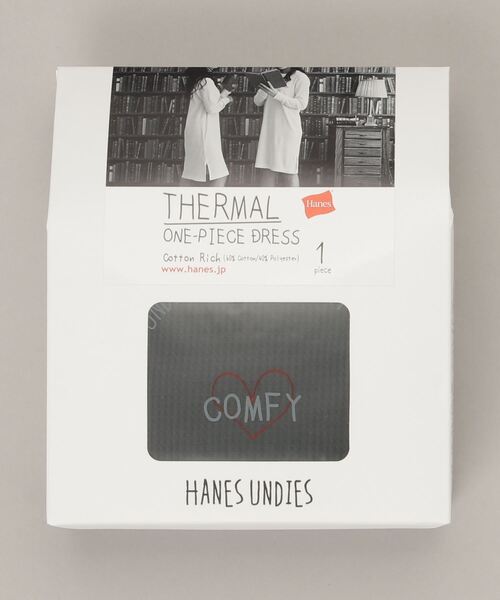 HANES（ヘインズ）の「【Hanes/ヘインズ】レディース HANES UNDIES サーマル ワンピースドレス（ワンピース・レディース・ベージュ/オフホワイト/ヘザーグレー/チャコール・FREE）」の22枚目の写真