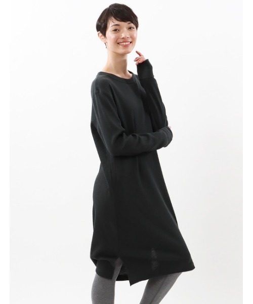 HANES（ヘインズ）の「【Hanes/ヘインズ】レディース HANES UNDIES サーマル ワンピースドレス（ワンピース・レディース・ベージュ/オフホワイト/ヘザーグレー/チャコール・FREE）」の14枚目の写真