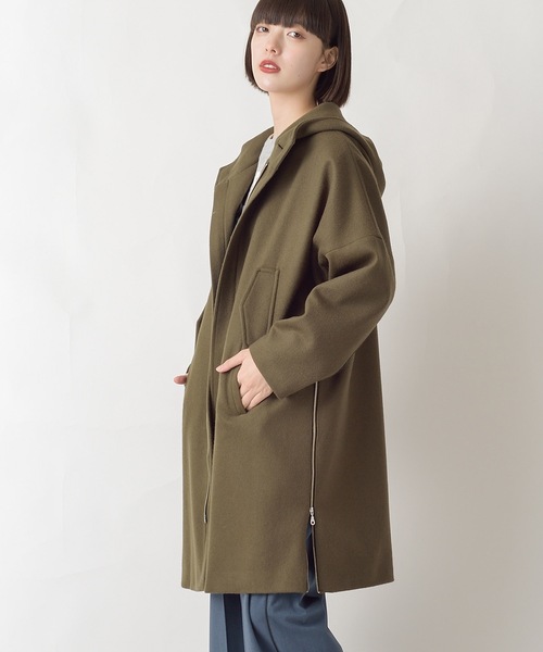 La SRIC（ラスリック）の「La SRIC / サイドファスナーフードCT（その他アウター・レディース・カーキ/グレー系その他・38）」の18枚目の写真