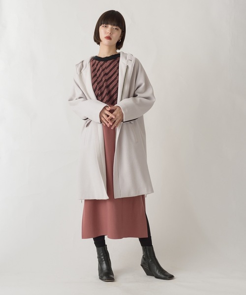 La SRIC（ラスリック）の「La SRIC / サイドファスナーフードCT（その他アウター・レディース・カーキ/グレー系その他・38）」の3枚目の写真