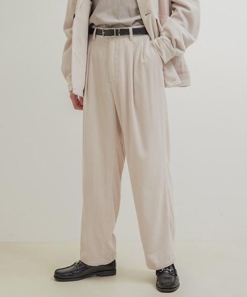 JUNRED（ジュンレッド）の「【セットアップ対応】コーデュロイワイドパンツ（その他パンツ・メンズ・チャコールグレー/ブラウン/オフホワイト・S/M/L）」の6枚目の写真