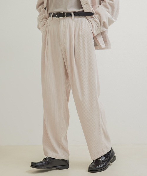 JUNRED（ジュンレッド）の「【セットアップ対応】コーデュロイワイドパンツ（その他パンツ・メンズ・チャコールグレー/ブラウン/オフホワイト・S/M/L）」の10枚目の写真