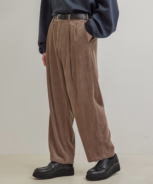 JUNRED（ジュンレッド）の「【セットアップ対応】コーデュロイワイドパンツ（その他パンツ・メンズ・チャコールグレー/ブラウン/オフホワイト・S/M/L）」の12枚目の写真