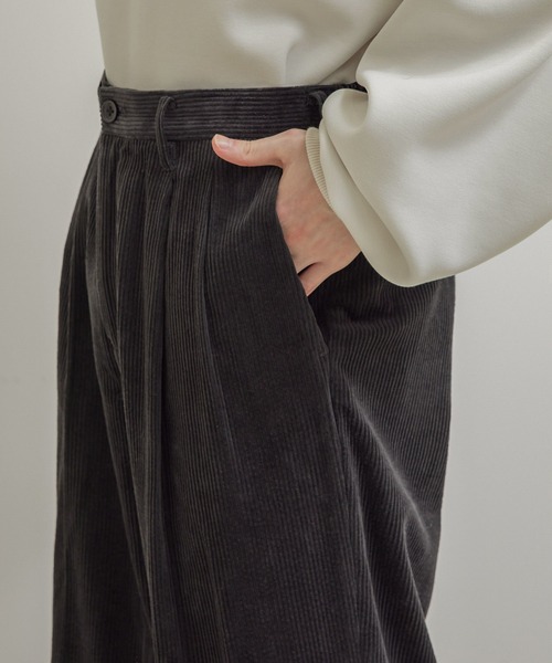 JUNRED（ジュンレッド）の「【セットアップ対応】コーデュロイワイドパンツ（その他パンツ・メンズ・チャコールグレー/ブラウン/オフホワイト・S/M/L）」の22枚目の写真