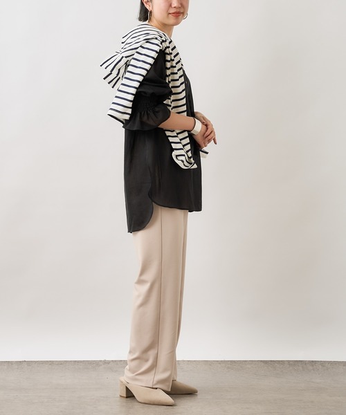 Omekashi（オメカシ）の「イージースラックス（スラックス・レディース・ブラック/ベージュ/レッド・36/38）」の4枚目の写真