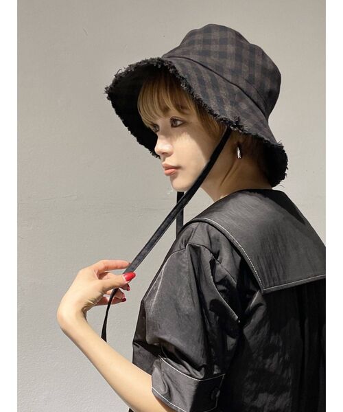 EMODA（エモダ）の「フリンジ2WAYワイドハット（ハット・レディース・ホワイト/ブラック/その他・FREE）」の14枚目の写真