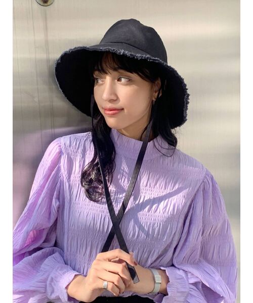 EMODA（エモダ）の「フリンジ2WAYワイドハット（ハット・レディース・ホワイト/ブラック/その他・FREE）」の19枚目の写真