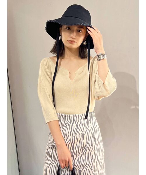 EMODA（エモダ）の「フリンジ2WAYワイドハット（ハット・レディース・ホワイト/ブラック/その他・FREE）」の21枚目の写真