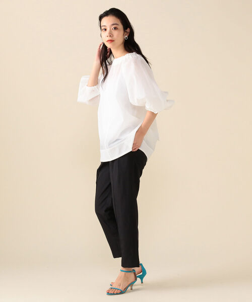 Demi-Luxe BEAMS（デミルクス ビームス）の「AK＋1 / ポリエステルリネン ピンタックパンツ（その他パンツ・レディース・ブラック/レッド/グリーン系その他3・38/36）」の11枚目の写真