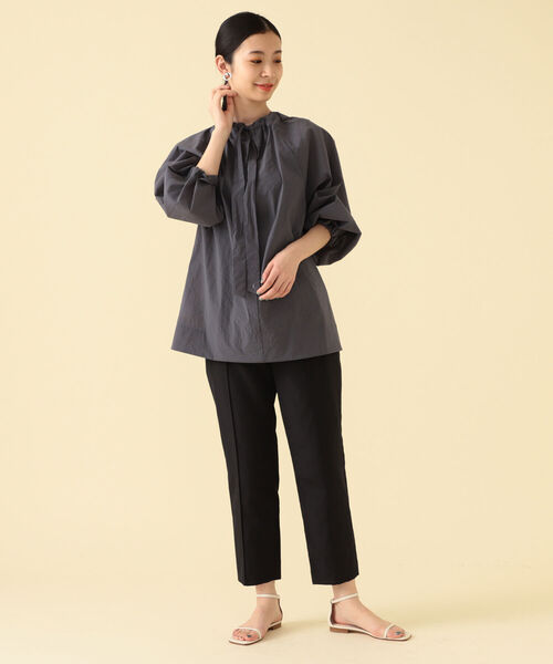 Demi-Luxe BEAMS（デミルクス ビームス）の「AK＋1 / ポリエステルリネン ピンタックパンツ（その他パンツ・レディース・ブラック/レッド/グリーン系その他3・38/36）」の4枚目の写真