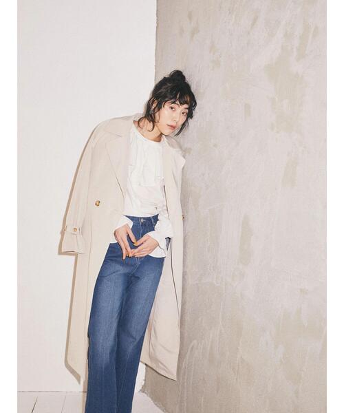 earth music&ecology（アースミュージックアンドエコロジー）の「フリルカラーブラウス*（シャツ/ブラウス・レディース・オフホワイト/サックスブルー・FREE）」の12枚目の写真