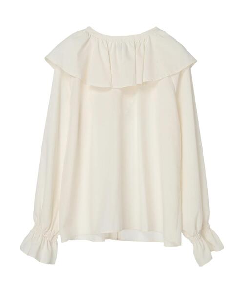 earth music&ecology（アースミュージックアンドエコロジー）の「フリルカラーブラウス*（シャツ/ブラウス・レディース・オフホワイト/サックスブルー・FREE）」の18枚目の写真