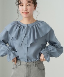 earth music&ecology | フリルカラーブラウス*(シャツ/ブラウス)