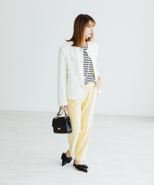 ZAKKA-BOX（ザッカボックス）の「バックストラップリボンパンプス（パンプス・レディース・ホワイト/ブラック/イエロー・23㎝/23.5㎝/24㎝/24.5㎝/25㎝）」の4枚目の写真