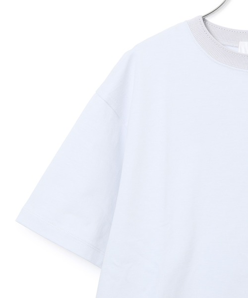 ADAM ET ROPE'(アダムエロペ)の「【WEB限定】ルーズシルエットTシャツ(Tシャツ/カットソー・レディース・ブラック/ホワイト/ホワイト系その他/サックスブルー・FREE)」の13枚目の写真