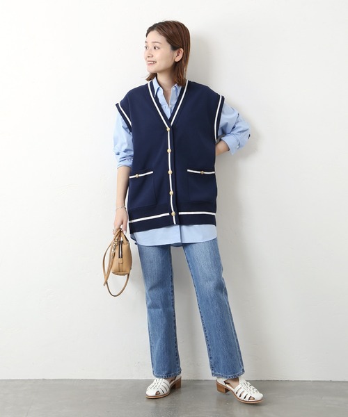 JOURNAL STANDARD(ジャーナルスタンダード)の「PREPPYベスト◆(ベスト・レディース・ネイビー/ナチュラル・FREE)」の11枚目の写真