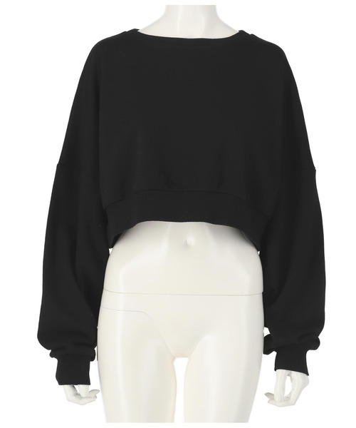 ANAP（アナップ）の「クロップド裏毛プルオーバー（スウェット・レディース・ホワイト/ベージュ/ライトグレー/ブルー/ブラック・FREE）」の13枚目の写真