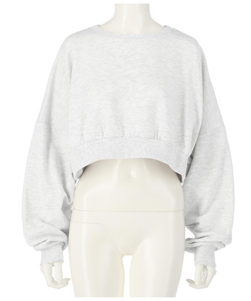 ANAP（アナップ）の「クロップド裏毛プルオーバー（スウェット・レディース・ホワイト/ベージュ/ライトグレー/ブルー/ブラック・FREE）」の14枚目の写真