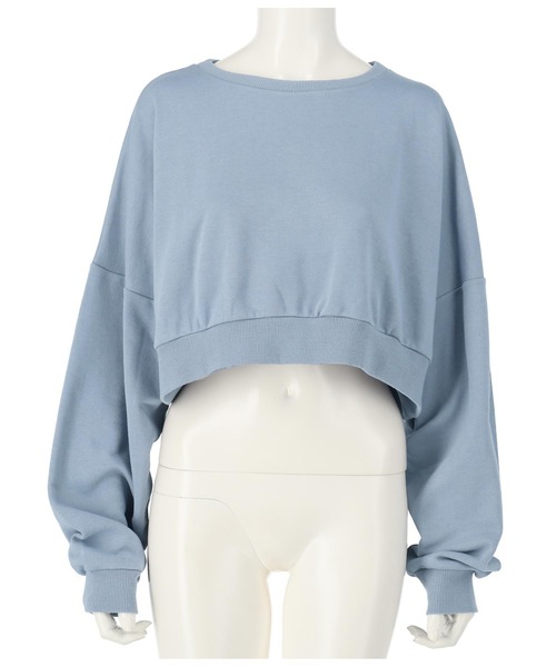 ANAP（アナップ）の「クロップド裏毛プルオーバー（スウェット・レディース・ホワイト/ベージュ/ライトグレー/ブルー/ブラック・FREE）」の16枚目の写真