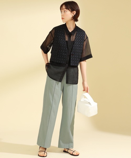 Ray BEAMS（レイビームス）の「Ray BEAMS / サッカー チェック ベスト（ベスト・レディース・オフホワイト/ブラック・ONE SIZE）」の10枚目の写真