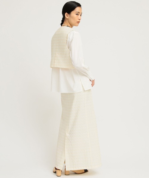 Ray BEAMS（レイビームス）の「Ray BEAMS / サッカー チェック ベスト（ベスト・レディース・オフホワイト/ブラック・ONE SIZE）」の8枚目の写真