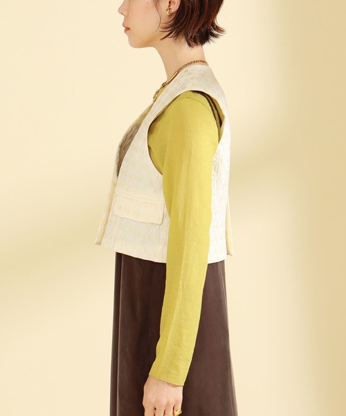 Ray BEAMS（レイビームス）の「Ray BEAMS / サッカー チェック ベスト（ベスト・レディース・オフホワイト/ブラック・ONE SIZE）」の13枚目の写真