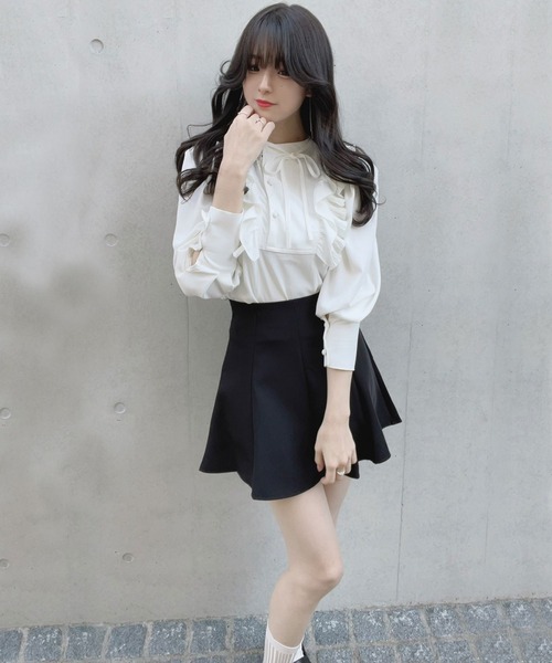 titty＆Co. PETIT（ティティアンドコープティ）の「フレアスカパン（スカート・レディース・ブラック/アイボリー/アイボリー系/ホワイト系その他/グリーン系その他/ラベンダー/ライトグリーン・SMALL/MEDIUM）」の9枚目の写真