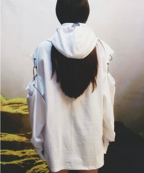 ROSEAPPLE STUDIO(ローズアップルスタジオ)の「【ROSEAPPLE STUDIO/ローズアップルスタジオ】221-EYELET GRAPHIC LONG-SLEEVE T-SHIRTS/アイレットグラフィックロンT 長袖Tシャツ ハトメ(Tシャツ/カットソー・メンズ・ホワイト/ブラック・ONE SIZE)」の8枚目の写真