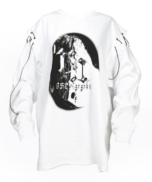 ROSEAPPLE STUDIO(ローズアップルスタジオ)の「【ROSEAPPLE STUDIO/ローズアップルスタジオ】221-EYELET GRAPHIC LONG-SLEEVE T-SHIRTS/アイレットグラフィックロンT 長袖Tシャツ ハトメ(Tシャツ/カットソー・メンズ・ホワイト/ブラック・ONE SIZE)」の16枚目の写真