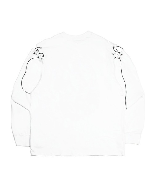 ROSEAPPLE STUDIO(ローズアップルスタジオ)の「【ROSEAPPLE STUDIO/ローズアップルスタジオ】221-EYELET GRAPHIC LONG-SLEEVE T-SHIRTS/アイレットグラフィックロンT 長袖Tシャツ ハトメ(Tシャツ/カットソー・メンズ・ホワイト/ブラック・ONE SIZE)」の19枚目の写真